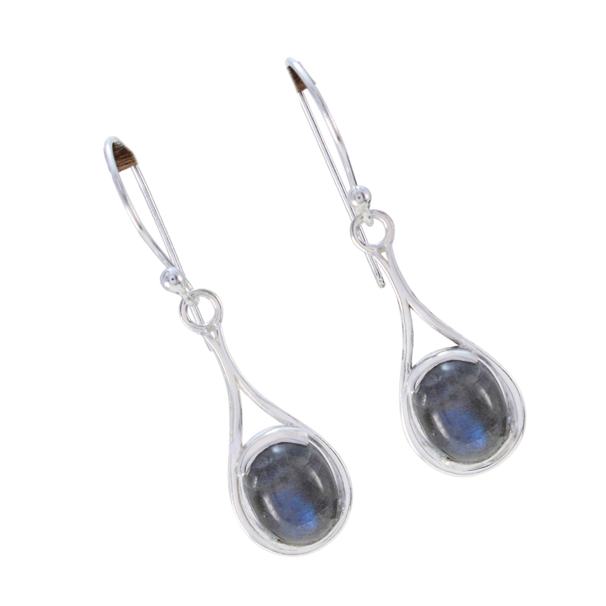 Labradorite-Mexican-Hina-Solitaire-Dangle-Gray-92.5-Silver-Earring