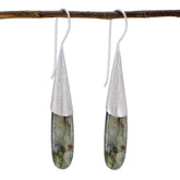 Labradorite-Japanese-Min-seo-Solitaire-Dangle-Gray-Silver-Earring