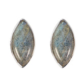 Labradorite-African-Li-Lee-Solitaire-Stud-Gray-925-Sterling-Silver-Earring