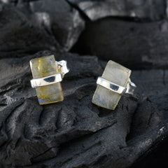 Labradorite-Russian-Ling-Solitaire-Stud-Gray-Sterling-Silver-Earring