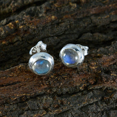Labradorite-American-Naomi-Solitaire-Stud-Gray-Silver-Earring