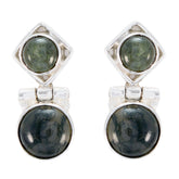 Labradorite-Korean-Nari-multiple-Stud-Gray-92.5-Silver-Earring
