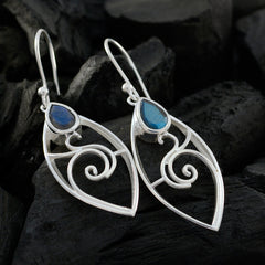 Labradorite-Spanish-Yan-Solitaire-Dangle-Gray-Silver-Earring