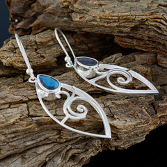 Labradorite-Spanish-Yan-Solitaire-Dangle-Gray-Silver-Earring