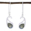 Labradorite-American-Lourdes-Solitaire-Dangle-Gray-Silver-Earring