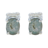Labradorite-American-Andrea-Solitaire-Stud-Gray-925-Sterling-Silver-Earring