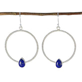 Lapis-Lazuli-Russian-Mariana-Solitaire-Dangle-Blue-925-Sterling-Silver-Earring
