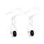 Lapis-Lazuli-Spanish-Rosa-Solitaire-Dangle-Blue-925-Sterling-Silver-Earring