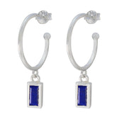 Lapis-Lazuli-Mexican-Stella-Solitaire-Dangle-Blue-Sterling-Silver-Earring