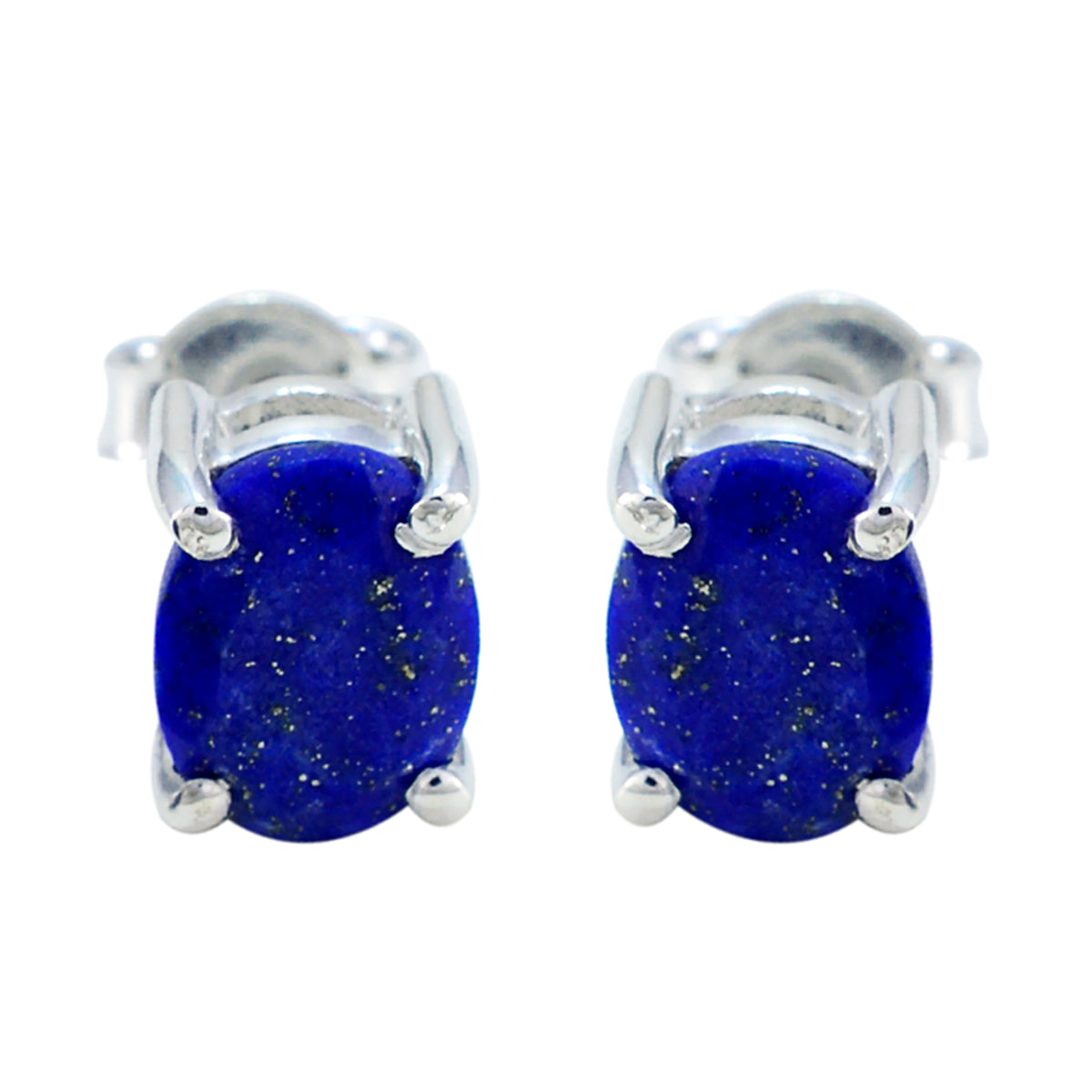 Lapis-Lazuli-Turkish-Alice-Solitaire-Stud-Blue-Silver-Earring