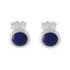 Lapis-Lazuli-Mexican-Yasmin-Solitaire-Stud-Blue-925-Silver-Earring