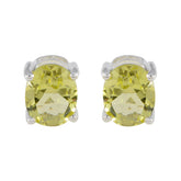 Lemon-Quartz-Spanish-Ines-Solitaire-Stud-Yellow-Sterling-Silver-Earring