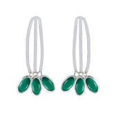Malachite-Korean-Pilar-multiple-Stud-Green-925-Silver-Earring