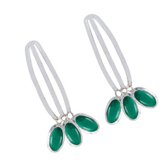 Malachite-Korean-Pilar-multiple-Stud-Green-925-Silver-Earring