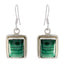Malachite-Moroccan-Mathilde-Solitaire-Dangle-Green-Silver-Earring