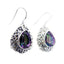 Mystic-Quartz-American-Haruka-multiple-Dangle-multicolor-Silver-Earring
