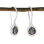 Mystic-Quartz-Middle-Eastern-Josephine-Solitaire-Dangle-multicolor-Sterling-Silver-Earring