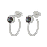 Mystic-Quartz-Mexican-Luisa-Solitaire-Stud-multicolor-Silver-Earring