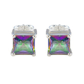 Mystic-Quartz-American-María-Solitaire-Stud-multicolor-925-Silver-Earring