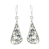 Mystic-Quartz-Middle-Eastern-Rosa-multiple-Dangle-multicolor-925-Silver-Earring