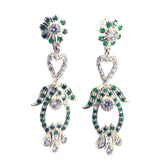 Multi-CZ-Indian-Dewi-multiple-Stud-multicolor-925-Silver-Earring