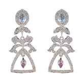 Multi-CZ-Indian-Ananya-multiple-Stud-multicolor-925-Silver-Earring