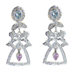 Multi-CZ-Indian-Ananya-multiple-Stud-multicolor-925-Silver-Earring