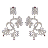 Multi-CZ-Indian-Nisa-multiple-Stud-multicolor-Silver-Earring