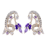 Multi-CZ-German-Alejandra-multiple-Stud-multicolor-92.5-Silver-Earring