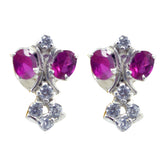 Multi-CZ-American-Pilar-multiple-Stud-multicolor-Sterling-Silver-Earring