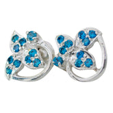 Multi-CZ-French-Isadora-multiple-Dangle-multicolor-Sterling-Silver-Earring