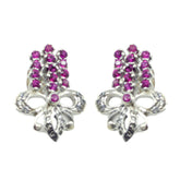 Multi-CZ-Mexican-Teresa-multiple-Stud-multicolor-925-Sterling-Silver-Earring