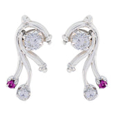 Multi-CZ-African-Agnes-multiple-Stud-multicolor-925-Sterling-Silver-Earring