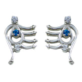 Multi-CZ-Italian-Aurora-multiple-Stud-multicolor-92.5-Silver-Earring
