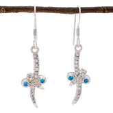 Multi-CZ-Mexican-Emma-multiple-Dangle-multicolor-Silver-Earring