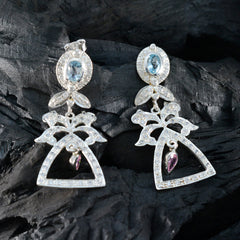 Multi-Indian-Saanvi-multiple-Stud-multicolor-92.5-Silver-Earring