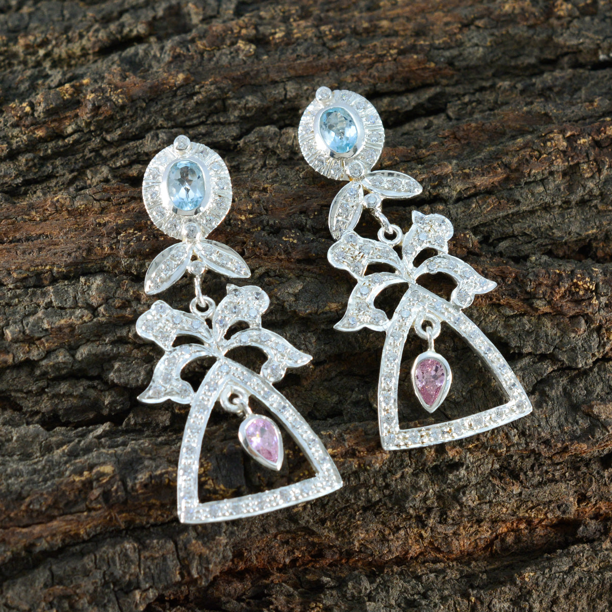 Multi-Indian-Saanvi-multiple-Stud-multicolor-92.5-Silver-Earring