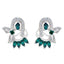 Multi-CZ-French-Milagros-multiple-Stud-multicolor-925-Sterling-Silver-Earring