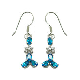 Multi-CZ-Spanish-Bianca-multiple-Dangle-multicolor-Sterling-Silver-Earring
