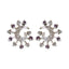 Multi-CZ-German-Charlotte-multiple-Stud-multicolor-92.5-Silver-Earring