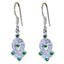Multi-CZ-Russian-Claire-multiple-Dangle-multicolor-925-Sterling-Silver-Earring