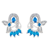 Multi-CZ-Moroccan-Clara-multiple-Stud-multicolor-Sterling-Silver-Earring