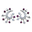 Multi-CZ-Egyptian-Eleanor-multiple-Stud-multicolor-925-Sterling-Silver-Earring