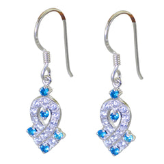 Multi-CZ-American-Elena-multiple-Dangle-multicolor-Silver-Earring