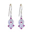 Multi-CZ-Korean-Eliza-multiple-Dangle-multicolor-Sterling-Silver-Earring