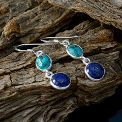 Multi-French-Genesis-multiple-Dangle-multicolor-925-Silver-Earring