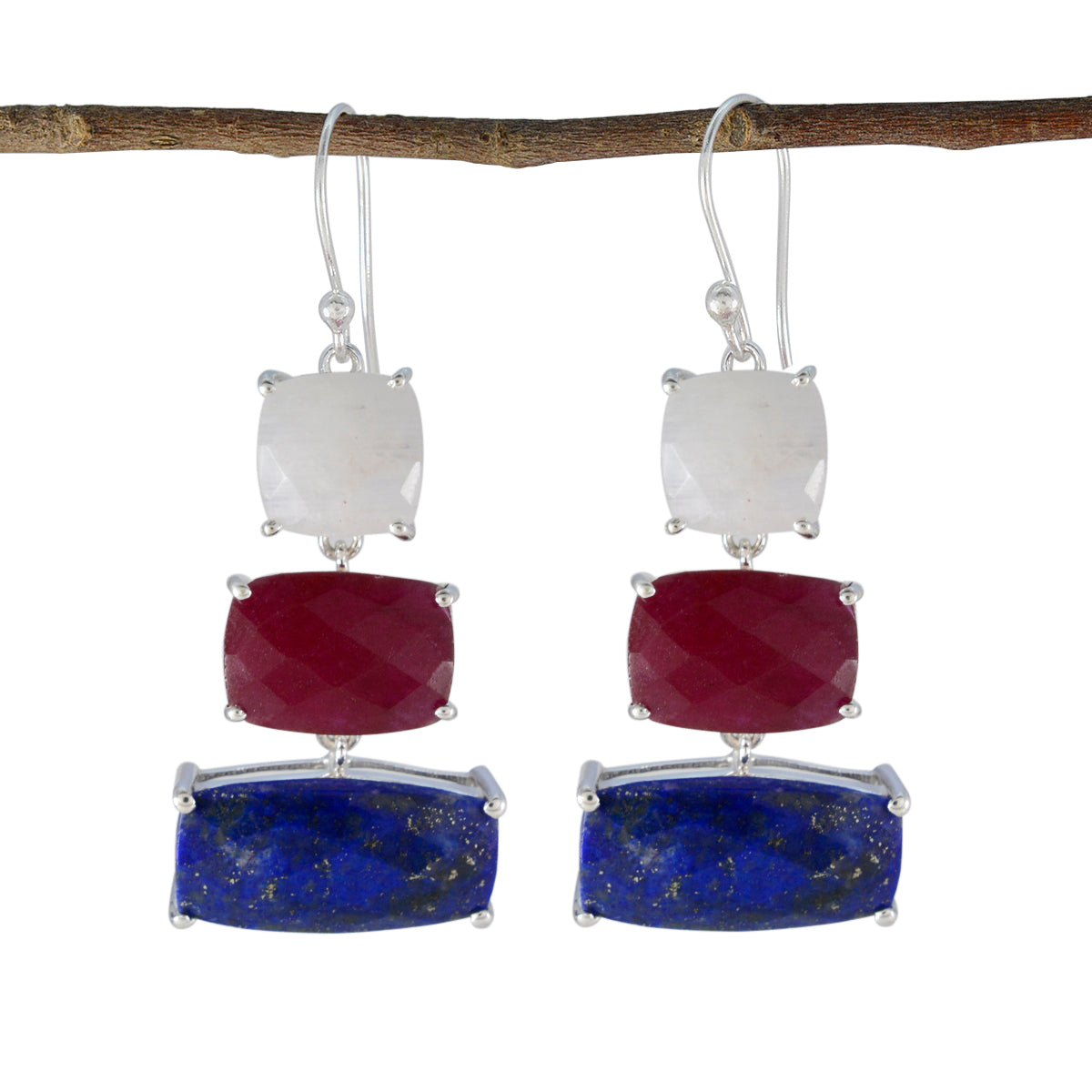 Multi-French-Lorena-Trilogy-Dangle-multicolor-92.5-Silver-Earring