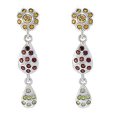 Multi-Indian-Priya-multiple-Stud-multicolor-925-Silver-Earring