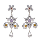 Multi-Indian-Siti-multiple-Stud-multicolor-92.5-Silver-Earring