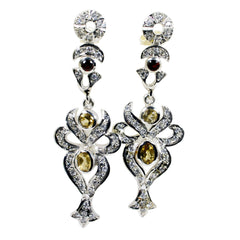 Multi-Indian-Zara-multiple-Stud-multicolor-Silver-Earring